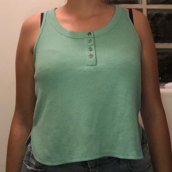 Buttoned Tank Top - Picture 2 of 4